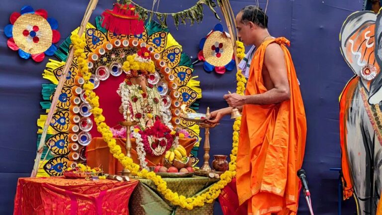 Ganesha Immersion Ceremony Celebrated at RVK and PU College - Udupi (19)