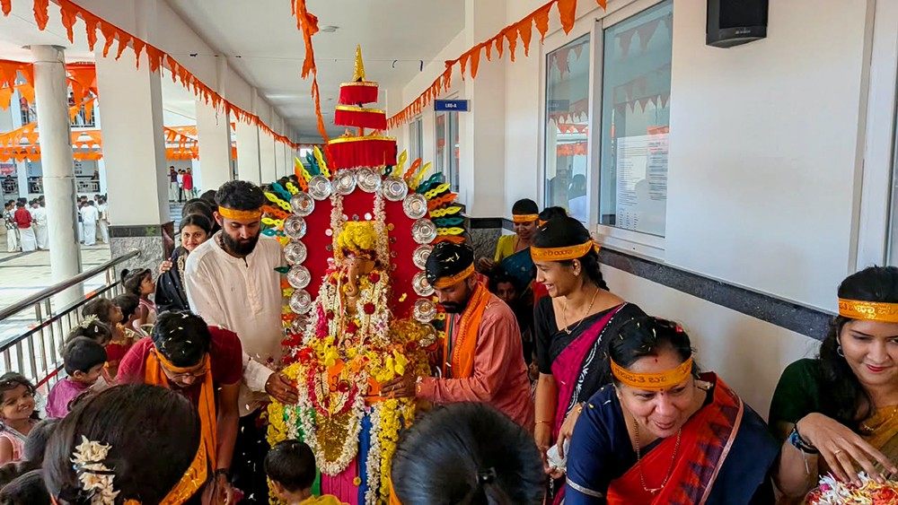 Ganesha Immersion Ceremony Celebrated at RVK and PU College - Udupi (7)
