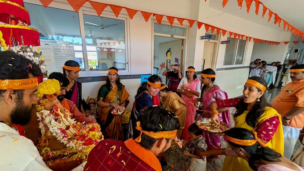 Ganesha Immersion Ceremony Celebrated at RVK and PU College - Udupi (8)