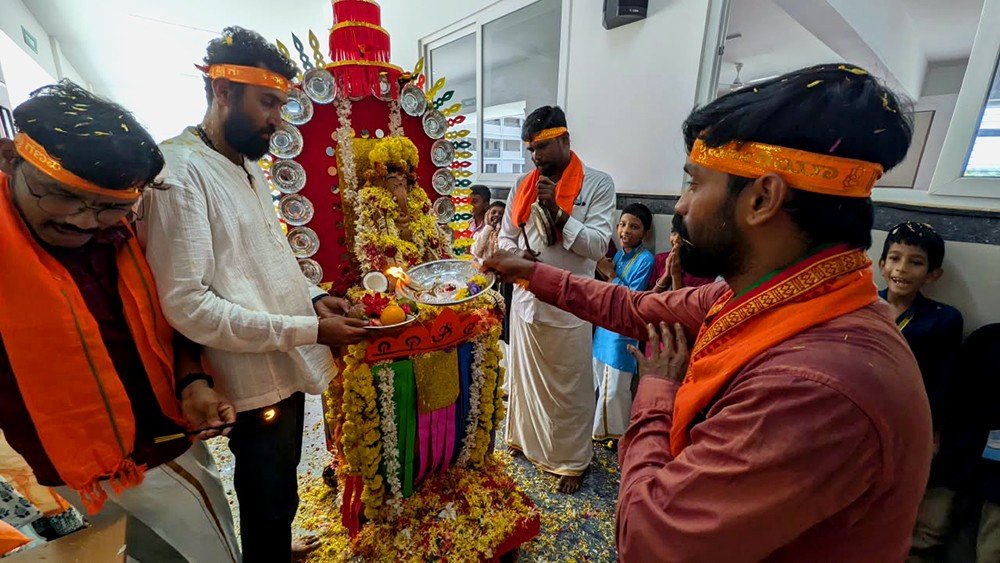Ganesha Immersion Ceremony Celebrated at RVK and PU College - Udupi (9)